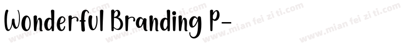 Wonderful Branding P字体转换